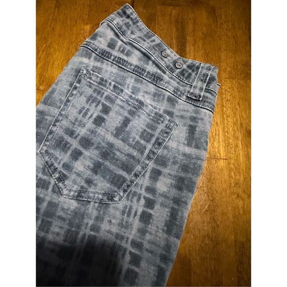 Cabi womens stretch gray plaid skinny jeans style 3047 Low Rise Size 2 GUC - Picture 2 of 9